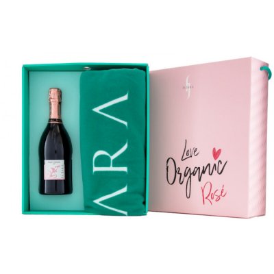 Paket Love Box Spumante Pinot Grigio Rosé Brut La Jara & Kuscheldecke - Riegel