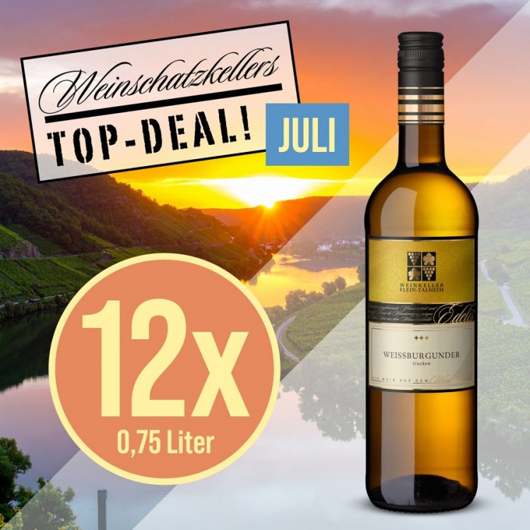 12 x Edelis Weißburgunder 9l - Genossenschaftskellerei Heilbronn